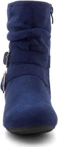 Miniatura 2 de Herstyle Lindell - Botines planos para mujer, a la moda, holgados, a media pantorrilla