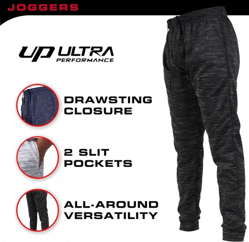 Miniatura 5 de Ultra Performance 3 Pack Mens Joggers Mens Athletic Sweatpants with Pockets for Men, Small - 3X