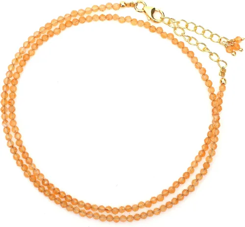Miniatura 8 de Gargantilla con cuentas naturales, cuentas facetadas, collar de piedra natal, cristal curativo de energía, regalo para ella, joyería de plata de ley