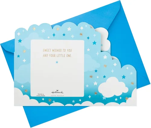 Miniatura 6 de Hallmark Paper Wonder - Tarjeta desplegable para bebé niño (globos azules) para baby showers, nuevos padres, felicitaciones