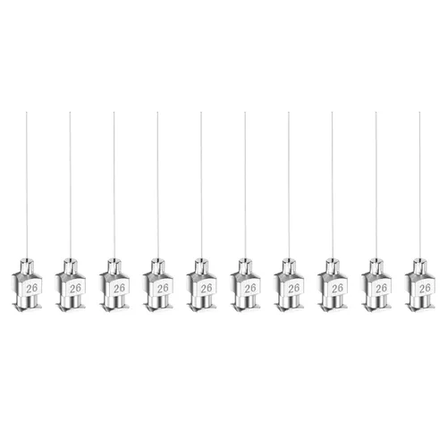 Miniatura 12 de HARFINGTON 10 agujas dispensadoras de acero inoxidable calibre 16, 1 1/2 pulgadas, tubo de aguja de pegamento de metal, puntas romas, Luer Lock