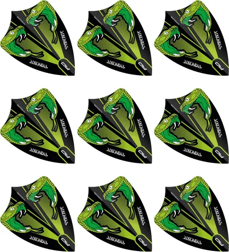RED DRAGON Plumas para dardos Hardcore Freestyle - 3 juegos por paquete (9 plumas de dardos en total)