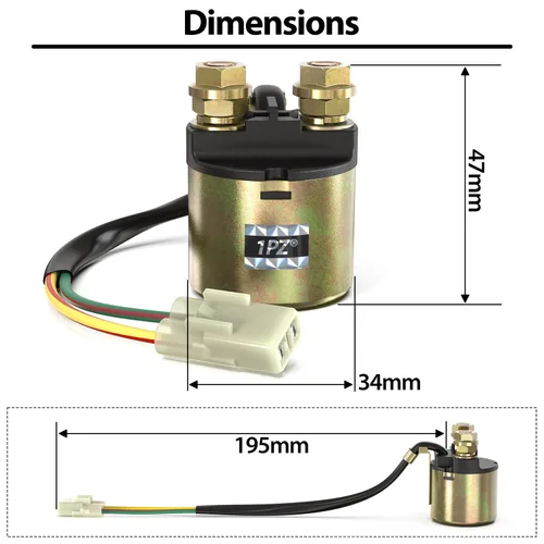 Miniatura 4 de Relé solenoide de arranque 1PZ para Honda TRX350 TRX420 TRX500 Rancher ATV Compatible con Honda TRX90 TRX200 TRX300 TRX400 TRX450 TRX520 TRX650