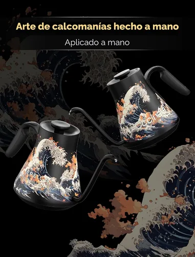 Miniatura 7 de Cocinare Hervidor eléctrico de cuello de cisne, control preciso de temperatura de ±0.5 °F, calentamiento rápido de 1500 W, café y té, acero