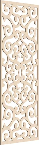 Miniatura 87 de Eveline - Paneles decorativos de pared de madera con calado, 13 3/8 pulgadas de ancho x 34 3/8 pulgadas de alto x 3/8 de alto, roble rojo rojo