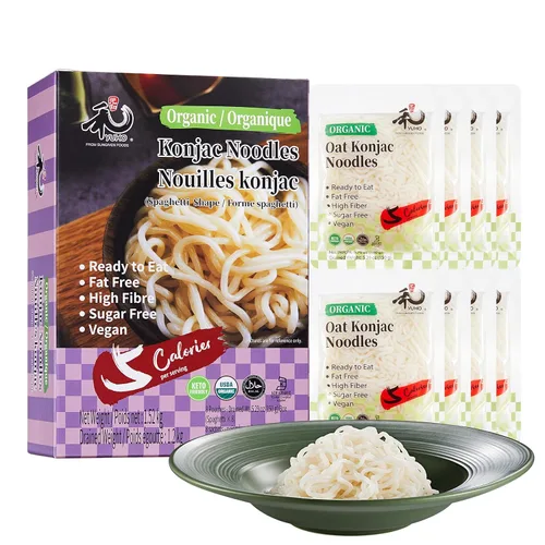Miniatura 7 de YUHO Pasta orgánica Shirataki Konjac paquete de 8 en el interior, vegana, baja en calorías, sin gluten, sin grasa, sin gluto, sin carbohidratos