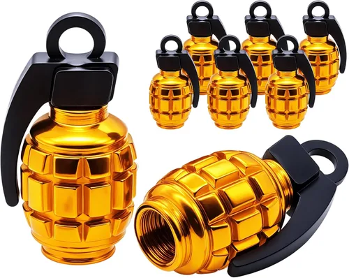 Miniatura 27 de 6 tapas de válvula de neumático, cubiertas universales de válvula de neumático de aleación de aluminio para automóviles, camiones, SUV, Rojo