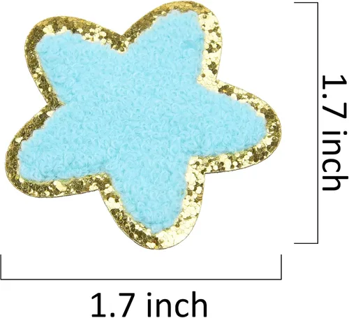 Miniatura 3 de Kare & Kind Parches bordados de chenilla para planchar - Parches bordados de chenilla para coser o planchar para ropa, camisas, uniformes, vestidos