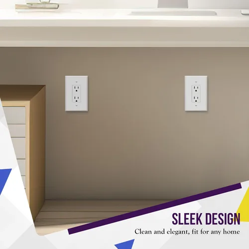 Miniatura 4 de ENERLITES Interruptor de luz decorativo o placa de pared para toma de receptáculo, sobre-tamaño de 1 banda 5.5" x 3.5", policarbonato termoplástico
