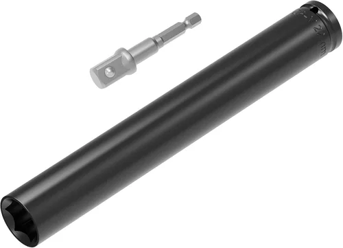 Miniatura 22 de Juego de Accesorios para Llave de Impacto de 1/2 Pulgada, 19mm (3/4 Pulgada) de Profundidad, 6 Puntos, 6 Pulgadas de Largo y Adaptador de Eje