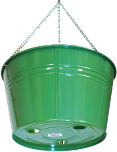 Miniatura 2 de 8399E SA - Macetero colgante de acero galvanizado de calibre pesado para hierbas, 13.5 x 8 pulgadas, salvia