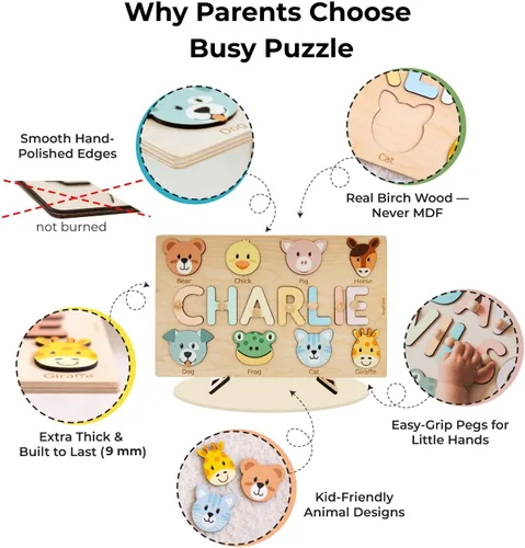 Miniatura 4 de Rompecabezas de nombre personalizado para niños, regalos personalizados para bebés, rompecabezas con nombre personalizado para niños pequeños de 1 a