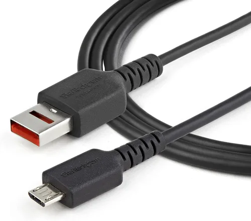 Miniatura 4 de Startech USBSCHAU1M - Cable de carga segura de 3 pies USB-A a Micro USB, bloqueador de datos, color negro