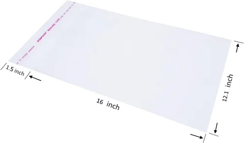 Miniatura 5 de Wowfit - 100 bolsas de plástico transparente de celofán de 12.1x16 pulgadas, bolsas de celofán resellables autoadhesivas, ideales para empaquetado