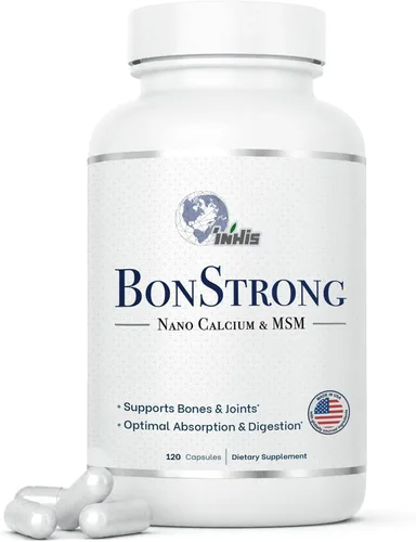 Suplemento de nano calcio con MSM – Fórmula de apoyo óseo 7 en 1 con vitamina D3, K1, magnesio y zinc – Fabricado en Estados Unidos – 120 cápsulas
