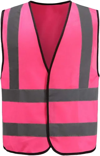 Miniatura 2 de AYKRM chaleco de alta visibilidad de 12 colores con alta visibilidad reflectante para trabajo de construcción y seguridad (XS-8XL)
