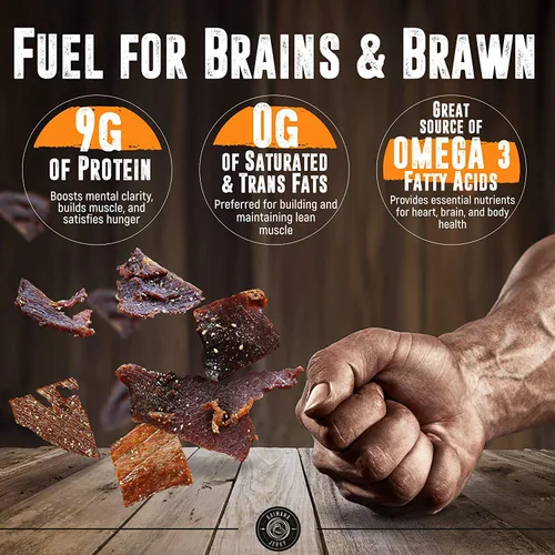 Miniatura 4 de Kaimana Cecina de atún Ahi silvestre capturada en la naturaleza, sal de limón, rica en omega-3 y alta en proteínas, cecina de pescado totalmente Sal