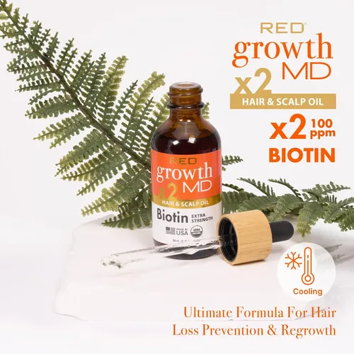 Miniatura 3 de Red By Kiss Growth MD Aceite fortalecedor para el cabello con romero biotina para el crecimiento y adelgazamiento del cabello, tratamiento