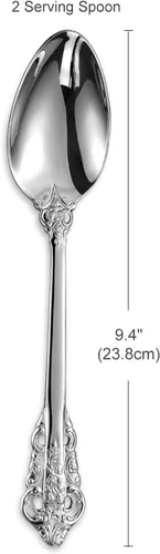 Miniatura 2 de KEAWELL Cuchara grande de servicio de 2 piezas, acero inoxidable 18/10, cuchara de servir fina y grande, cucharada resistente, apta para Plateado