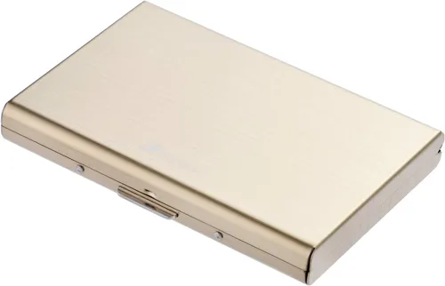 Miniatura 32 de BONSYL® Soporte para tarjetas de crédito, cartera delgada de metal con bloqueo RFID, con 6 ranuras para tarjetas, para mujeres y hombres.