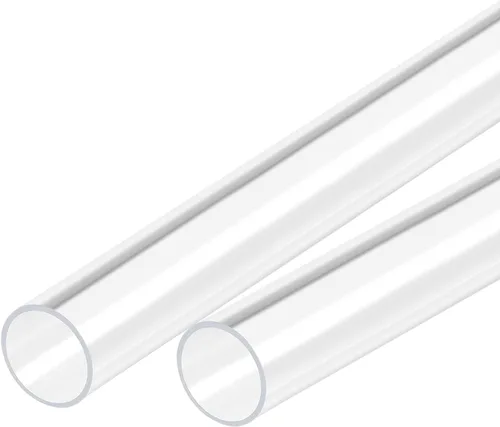 MECCANIXITY Tubo acrílico transparente rígido redondo 18 mm (0.7 ") ID 20 mm (0.8 ") OD 18" para lámparas y linternas, sistema de refrigeración por