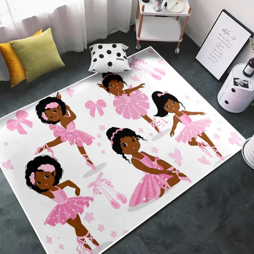 Miniatura 28 de Alfombra de gatos de dibujos animados para niñas, bonita decoración de habitación de niños, alfombra con temática de animales azules, alfombra ultra