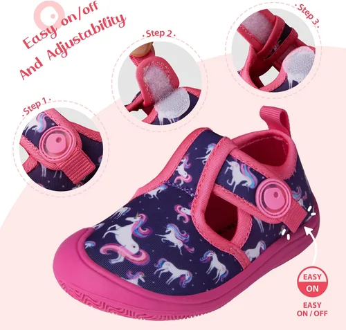Miniatura 3 de SEEKWAY Zapatos de agua para niños y niñas, secado rápido, antideslizantes, calcetines acuáticos, para playa, piscina, natación, deportes, sandalias