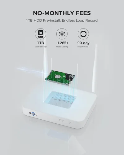 Miniatura 3 de Hiseeu - Cámara solar inalámbrica para exteriores, sistema de cámara de seguridad para el hogar, WiFi de 2.4G y 5G, kit de 6 cámaras de 4MP