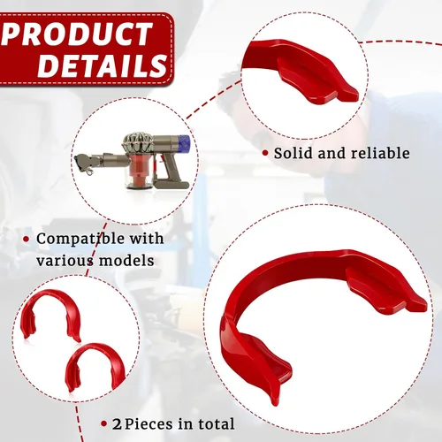 Miniatura 3 de Tondiamo 2 unids giratorio C Clip conector de vacío giratorio C abrazadera Dc41 Clip conector rojo piezas de repuesto de vacío extensión de vacío C