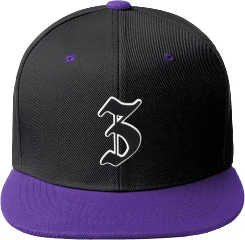 Miniatura 228 de Daxton Gorra clásica con visera de billete plano con letras del alfabeto inglés antiguo de la A a la Z