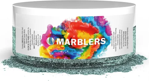 Miniatura 84 de MARBLERS - Polvo de mica de grado cosmético, nacarado, no tóxico, vegano, libre de crueldad, sombra de ojos, esmalte de uñas, arte de uñas, [Gris]