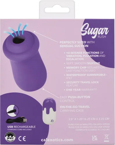 Miniatura 6 de CalExotics Masajeador Sugar Rush con estuche discreto - SE-0062-56-3