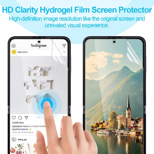 Miniatura 3 de Paquete de 2 protectores de pantalla para Galaxy Z Flip 4, protector de pantalla de película de hidrogel para Samsung Galaxy Z Flip 4, protector