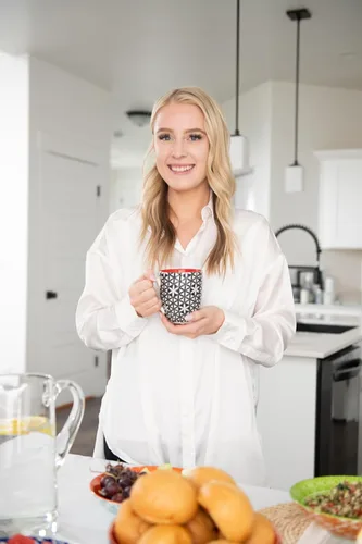 Miniatura 2 de Annovero Juego de 6 tazas de café grandes de porcelana para mujeres u hombres, aptas para microondas y lavavajillas, resistentes a las astillas
