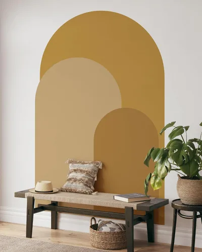 Miniatura 2 de Mostaza - Vinilo decorativo para pared, diseño de arco moderno para despegar y pegar, mural bohemio autoadhesivo extraíble, adhesivo para cabecero