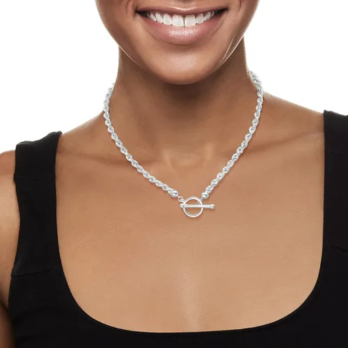Miniatura 2 de Ross-Simons Collar de cadena de cuerda de plata de ley, Plata esterlina, no conocido