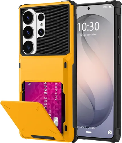 Miniatura 45 de Funda tipo cartera para Samsung Galaxy S22 Ultra con 4 ranuras para tarjetas de crédito a prueba de golpes, funda híbrida de protección reforzada