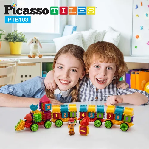 Miniatura 2 de Picasso Toys PTB103 - Bloques con forma de bloque de erizo, juego de azulejos de construcción, juguete de aprendizaje apilable, bloque educativo