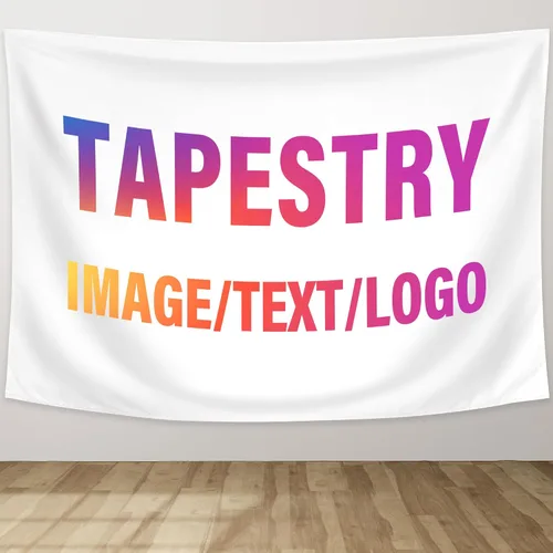 Crea tu propio tapiz con logotipo, foto, texto, poliéster duradero con impresión vibrante, 27.6 x 29.4 pulgadas, póster personalizado para