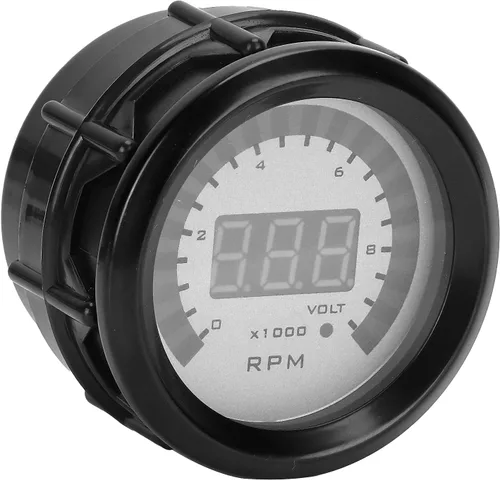 Miniatura 4 de Tacómetro de coche, tacómetro digital 52mm/2in 0-9999 RPM Reemplazo para vehículos de gasolina de 12V 4/6/8 cilindros