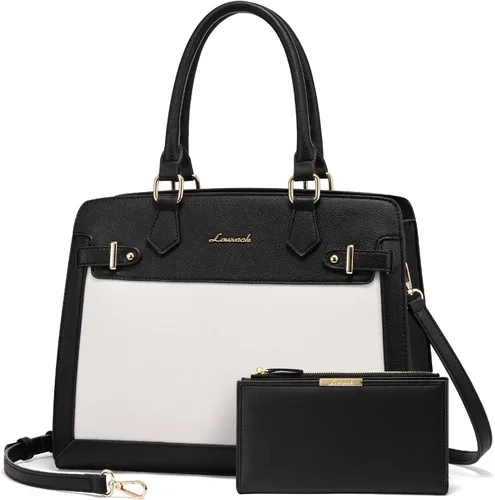 Miniatura 20 de LOVEVOOK Monederos y bolsos para mujer, bolso de hombro, bolso negro y asa superior de piel sintética para damas