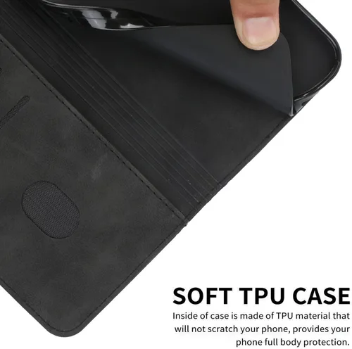 Miniatura 3 de Compatible con Nothing Phone (1) Funda tipo cartera con cierre magnético 5G, compatible con Nothing Phone One 5G Flip Kickstand Case Negro