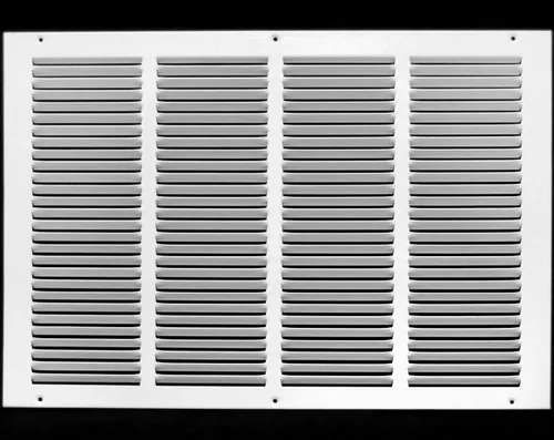 Miniatura 67 de HVAC Premium 30' x 10' [Abertura de conducto] Rejilla de aire de retorno de acero estampado plano - Pared lateral y techo - Cubierta de conducto