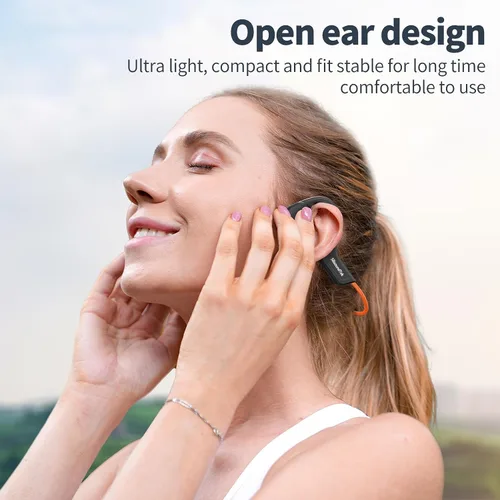 Miniatura 2 de Auriculares de conducción ósea, auriculares Bluetooth inalámbricos impermeables IPX7, auriculares de oreja abierta, micrófono integrado Bluetooth