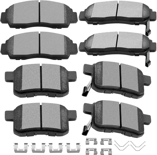 Miniatura 16 de SCITOO - Juego de pastillas de freno de cerámica, 8 pastillas de freno para BMW 740i 1995, 1997-2001, BMW 740i, 1995-2001 para BMW 740iL, 2000-2003