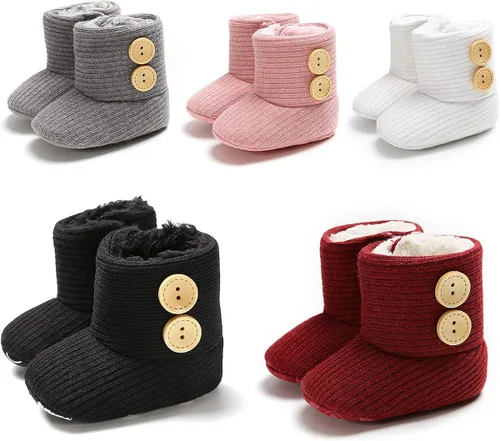 Miniatura 2 de Botas de nieve para bebé niño y niña, con lazo, suela suave, botines de invierno cálidos para cuna