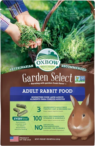 Miniatura 14 de Oxbow Garden Select Comida para Conejos, Conejo Adulto, Hecho con Heno Timothy de Oxbow, Pellets de Comida para Mascotas Ricos en Vitaminas