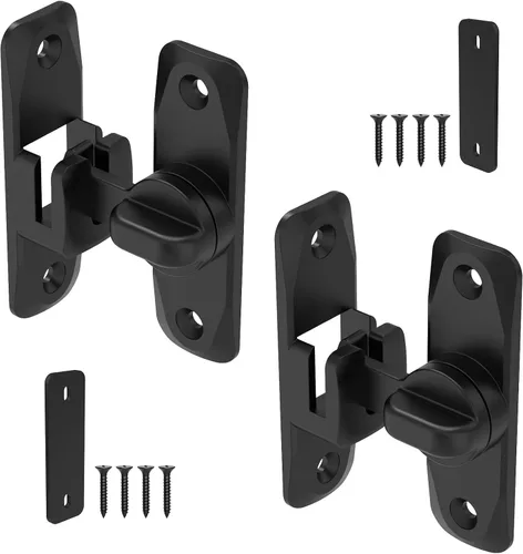 Miniatura 11 de Cerraduras y pestillos para puerta de granero de 90/180 grados, herraje de aluminio de seguridad para pestillo de puerta corredera, cerraduras