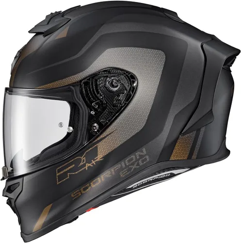 Miniatura 7 de ScorpionEXO R1 Air - Casco de motocicleta de cara completa con escudo Pinlock y bolsillos para altavoces listos para Bluetooth DOT ECE Raven Raven