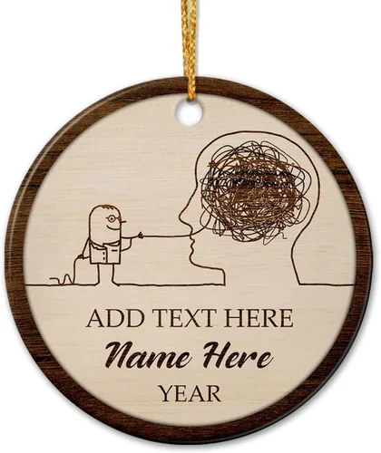 Miniatura 7 de Adorno de liniero de cerámica personalizado para Navidad 2025 – El favorito de Santa, primera Navidad como electricista, nombre personalizado